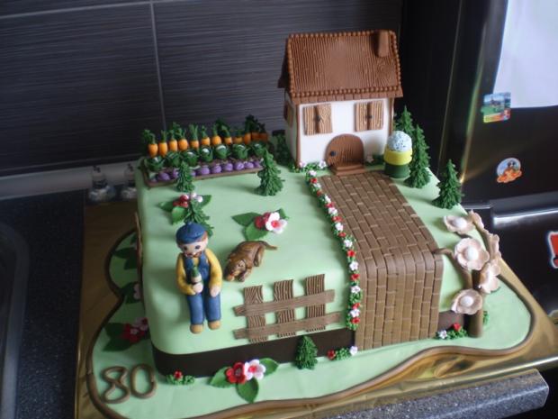 narodeninová pre dedka záhradkára, torta, Narodeninové torty narodeninová pre dedka záhradkára, torta, Narodeninové torty, Mona123, 1