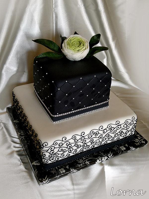 Čierno-biela narodeninová.., torta, Narodeninové torty Čierno-biela narodeninová.., torta, Narodeninové torty, Lorna, 1