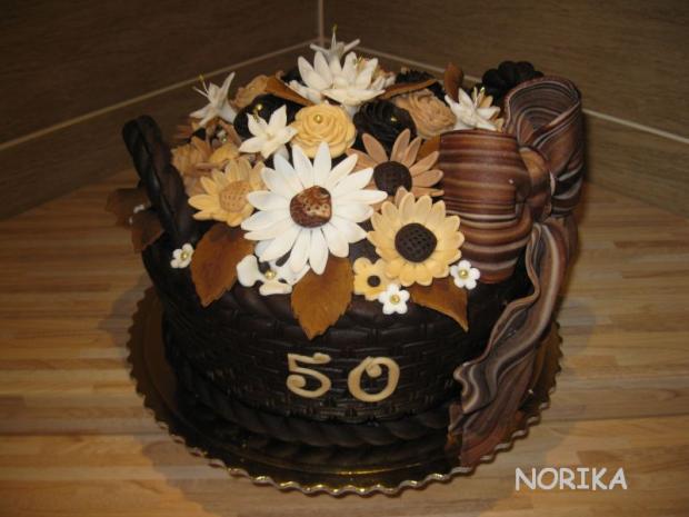 Košik na 50., torta, Narodeninové torty Košik na 50., torta, Narodeninové torty, norika, 1