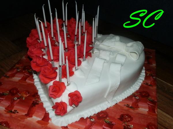 srdiečko s ružami, torta, Narodeninové torty srdiečko s ružami, torta, Narodeninové torty, sslavica, 1