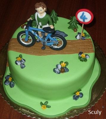 pre malého cyklistu, torta, Športové torty pre malého cyklistu, torta, Športové torty, Sculy, 1