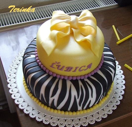 zebrovaná pre moju bývalú p.uč. Ľubicu :), torta, Narodeninové torty, terinka, 1