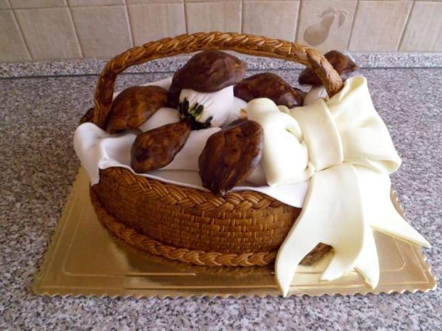 Kôš s hríbami, torta, Netradičné torty Kôš s hríbami, torta, Netradičné torty, Janka.S, 1