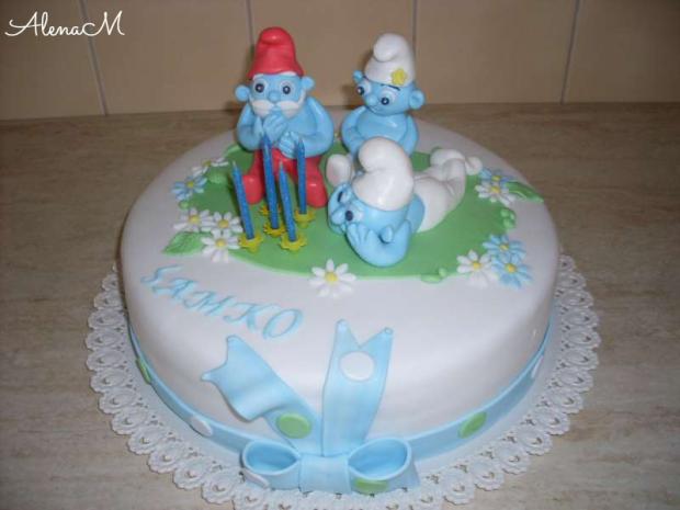 Šmolkovia, torta, Narodeninové torty Šmolkovia, torta, Narodeninové torty, AlenaM, 1