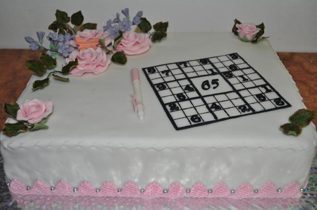 SUDOKU na 65-ku, torta, Narodeninové torty, Mendi28, 1