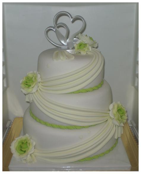 Zelenkavá 3-poschodová, torta, Svadobné torty Zelenkavá 3-poschodová, torta, Svadobné torty, Stanka168, 1