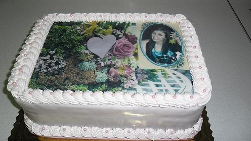 s oblátkou oslávenkyne, torta, Narodeninové torty, Ivka29, 1