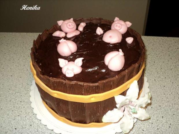 prasiatka v čokoláde, torta, Netradičné torty prasiatka v čokoláde, torta, Netradičné torty, Henrieta24, 1