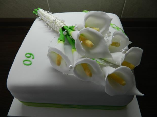 biela na 60. s kalami - detail, torta, Narodeninové torty biela na 60. s kalami - detail, torta, Narodeninové torty, katkaAMC, 1