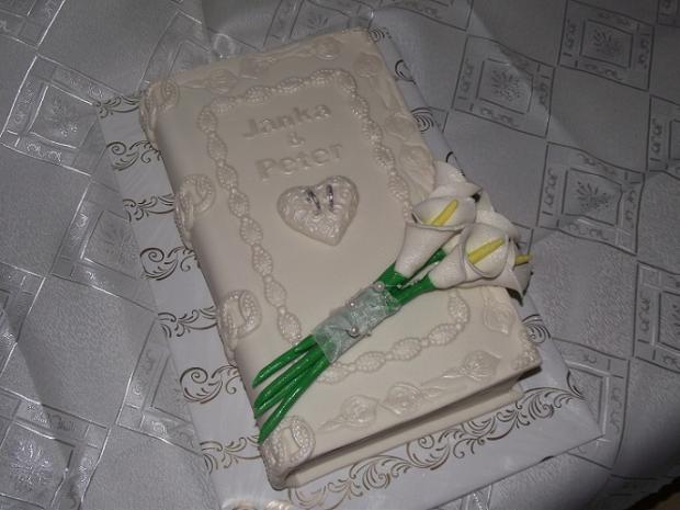 Svadobná kniha s kalami, torta, Svadobné torty, leti, 1
