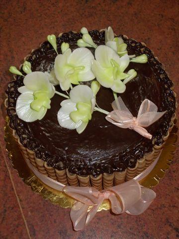 čokoládová s orchideami, torta, Čokoládové torty čokoládová s orchideami, torta, Čokoládové torty, narciska26, 1