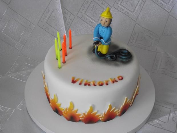 Požiarnik pre Viktorka, torta, Rozprávkové torty Požiarnik pre Viktorka, torta, Rozprávkové torty, leti, 1