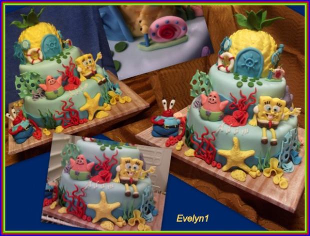 Sponge Boob , torta, Rozprávkové torty Sponge Boob , torta, Rozprávkové torty, evelyn1, 1