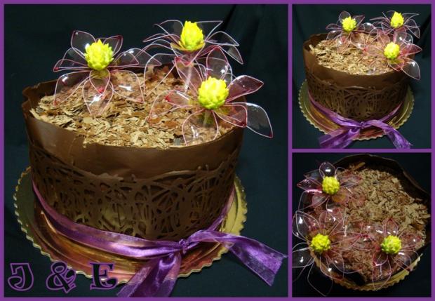 Čoko so želatinovými kvetmi , torta, Čokoládové torty Čoko so želatinovými kvetmi , torta, Čokoládové torty, Janka.Bj, 1