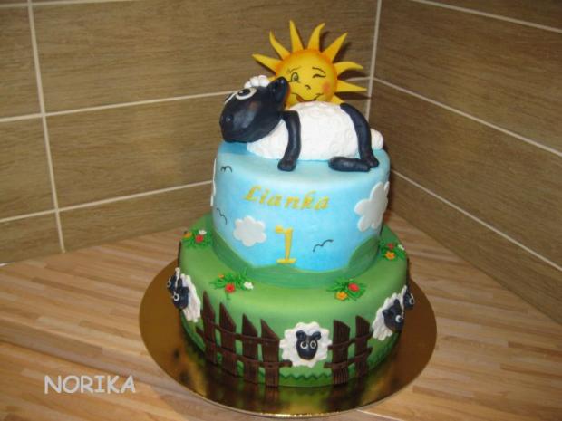 Pre vnučku 1. narodeninam, torta, Torty so zvieratkami, norika, 1
