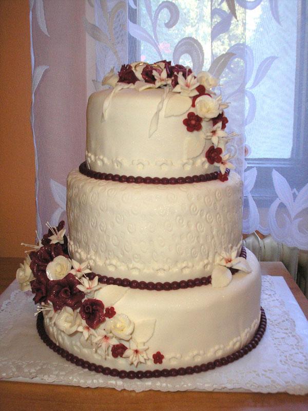 Svadobná torta 3 poschodová okrúhla, torta, Svadobné torty, Anna87, 1