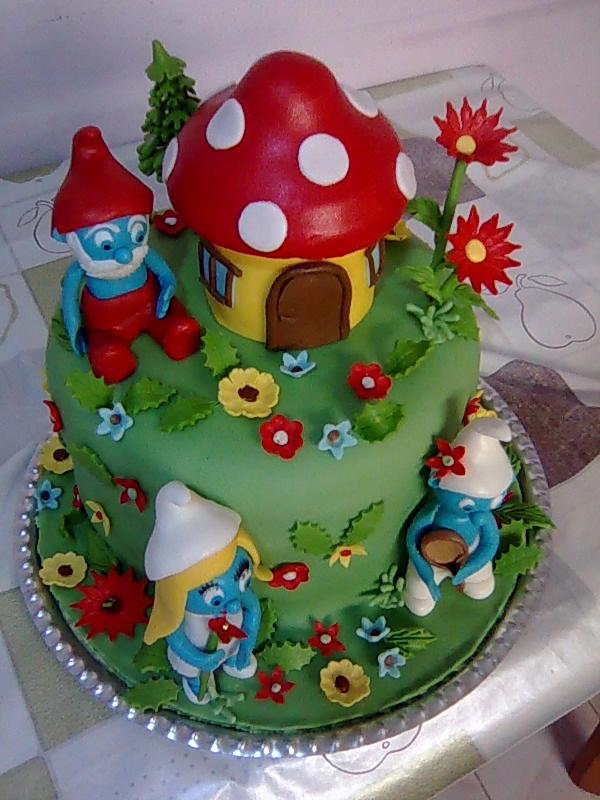 pre milovníčku šmolkov, torta, Rozprávkové torty pre milovníčku šmolkov, torta, Rozprávkové torty, babka2607, 1