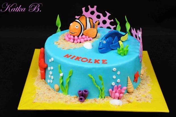 Nemo a Dory, torta, Rozprávkové torty Nemo a Dory, torta, Rozprávkové torty, cacarinka KatkaB., 1