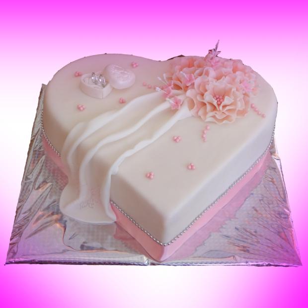 Svadobné srdce, torta, Svadobné torty, silviakukuckova, 1