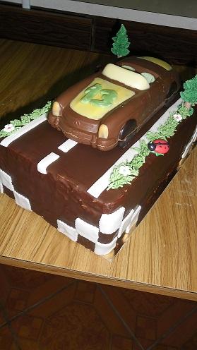 čokoládová s čoko autom, torta, Čokoládové torty, Ivka29, 1
