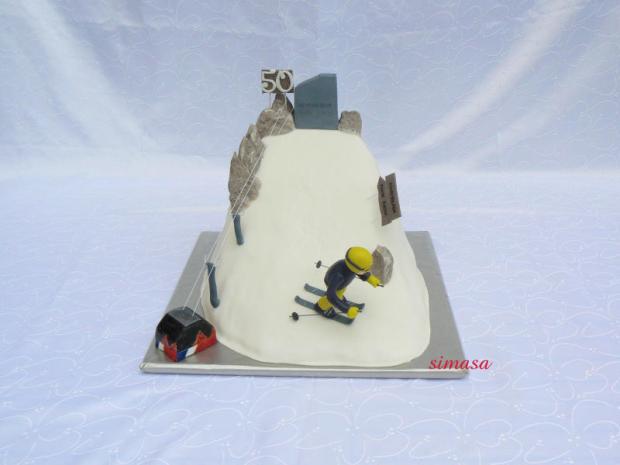 Lyžiarsky svah, torta, Športové torty Lyžiarsky svah, torta, Športové torty, simasa, 1