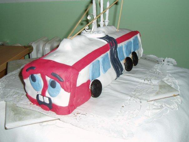 trolejbus, torta, Ostané torty pre deti, Ivana1977, 1