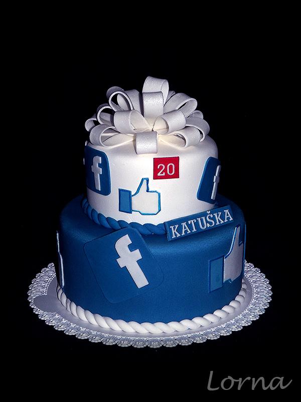 Facebook k 20-tke.., torta, Narodeninové torty Facebook k 20-tke.., torta, Narodeninové torty, Lorna, 1