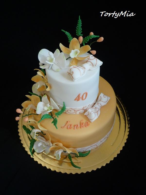 S orchideami, torta, Narodeninové torty S orchideami, torta, Narodeninové torty, TortyMia, 1