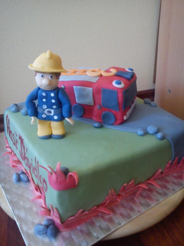 požiarník Sam, torta, Rozprávkové torty, Ditulka, 1