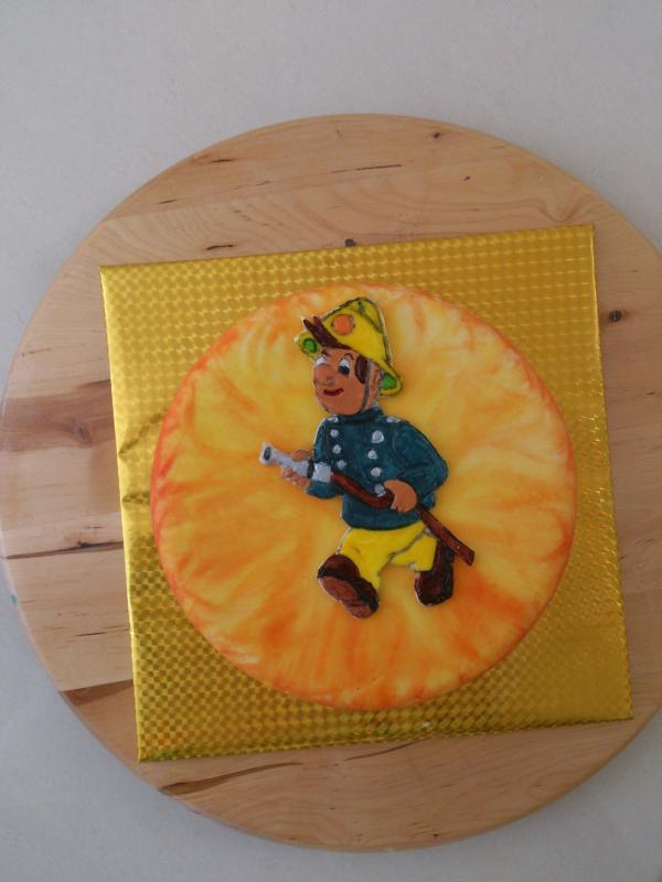 Poziarnik Sam malovana, torta, Rozprávkové torty, mamba, 1