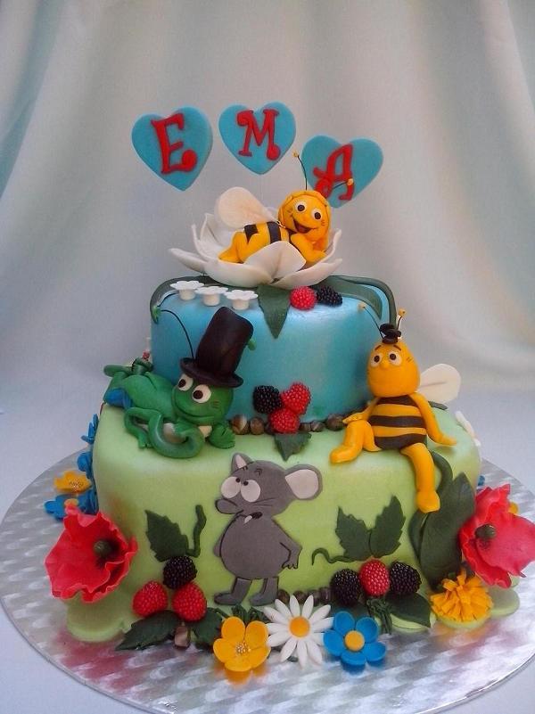 Včielka Maja pre moju vnučku Emku, torta, Rozprávkové torty Včielka Maja pre moju vnučku Emku, torta, Rozprávkové torty, bezana, 1