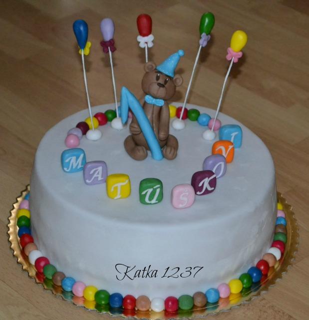 s mackom na 1 rôčik, torta, Ostané torty pre deti s mackom na 1 rôčik, torta, Ostané torty pre deti, katka1237, 1