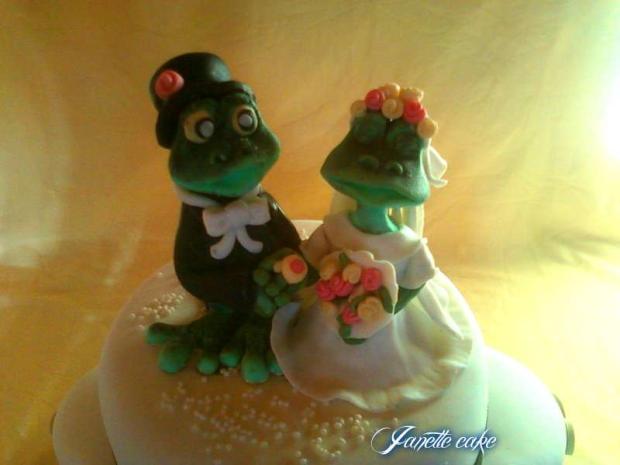 žabky náhľad, torta, Svadobné torty, janette0207, 1