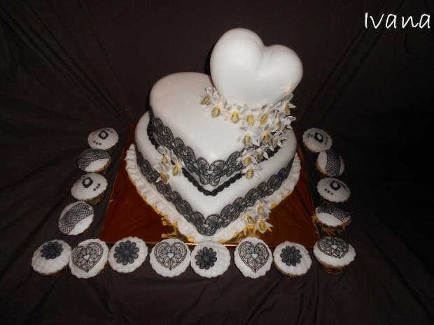Torta s muffinkami, torta, Svadobné torty, Ivana111111, 1