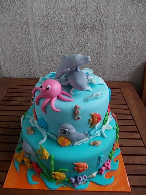 Morský svet, torta, Ostané torty pre deti Morský svet, torta, Ostané torty pre deti, kacarina, 1