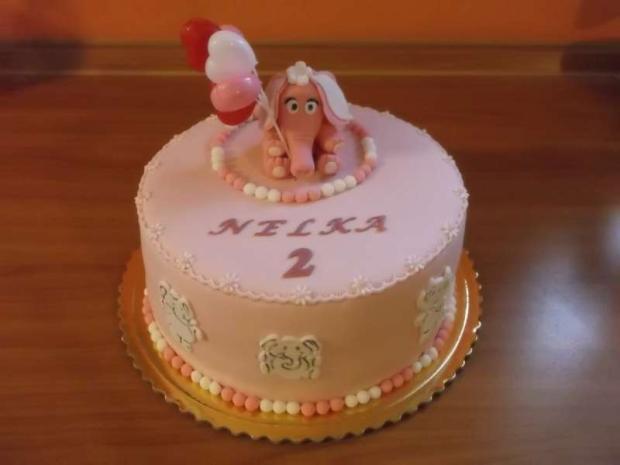 Nelke so sloníkom, torta, Torty so zvieratkami, Macka, 1