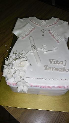 košielka na krst, torta, Torty na cirkevné sviatky košielka na krst, torta, Torty na cirkevné sviatky, Ivka29, 1