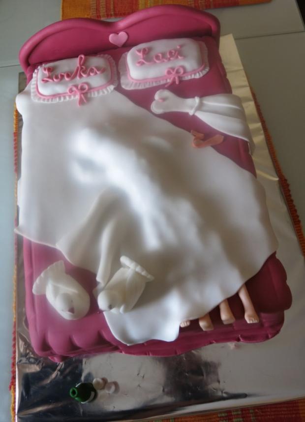 Manželská posteľ, torta, Svadobné torty, Iwet, 1