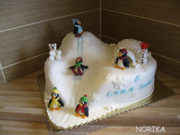 Pingu, torta, Rozprávkové torty, norika, 1