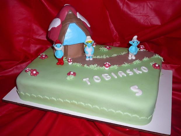 Šmolkovia, torta, Rozprávkové torty Šmolkovia, torta, Rozprávkové torty, martatn53, 1