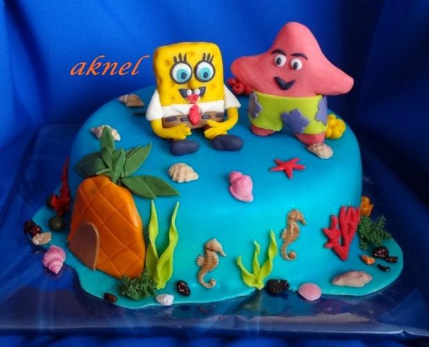 Spongebob a Patrik, torta, Rozprávkové torty Spongebob a Patrik, torta, Rozprávkové torty, aknel, 1