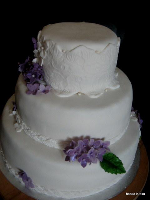 S hortenziami 2, torta, Svadobné torty S hortenziami 2, torta, Svadobné torty, babka Katka, 1