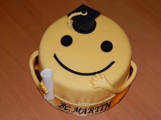Promočný smajlík, torta, Torty - škola, stužková, Lubka212, 1
