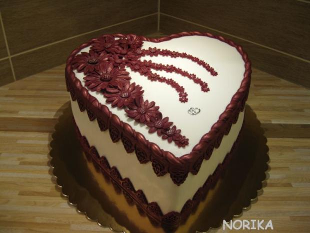 Bordove, torta, Svadobné torty, norika, 1