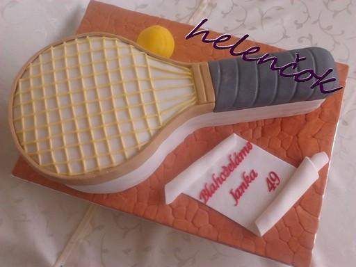 Tenisová raketa, torta, Narodeninové torty Tenisová raketa, torta, Narodeninové torty, Helenčok, 1