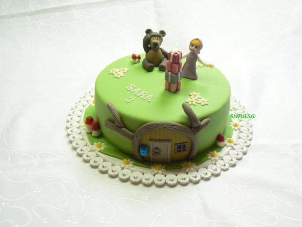 Medveď a Máša, torta, Rozprávkové torty Medveď a Máša, torta, Rozprávkové torty, simasa, 1