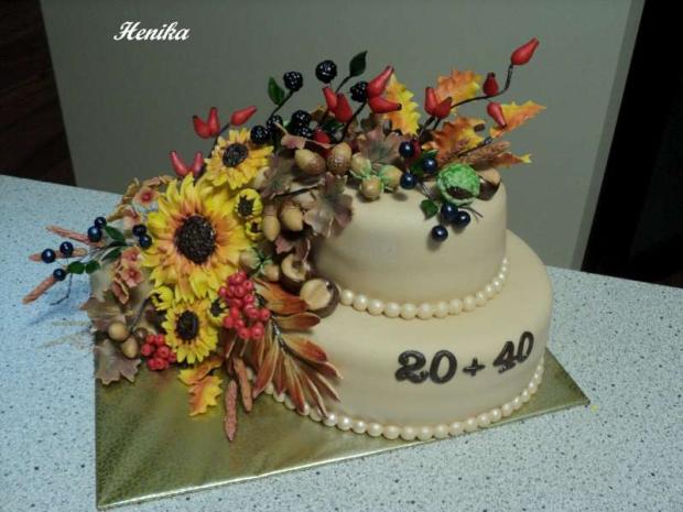 jesenná slza na dvojitú oslavu, torta, Narodeninové torty, Henrieta24, 1