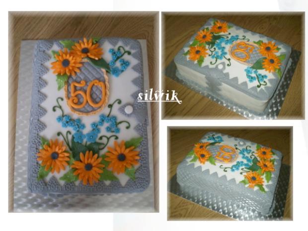 Kniha " 50 ", torta, Narodeninové torty, silwik, 1