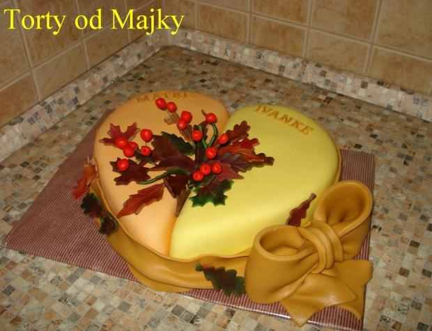 Jesenná pre dve oslávenkyne, torta, Narodeninové torty Jesenná pre dve oslávenkyne, torta, Narodeninové torty, drobecek, 1