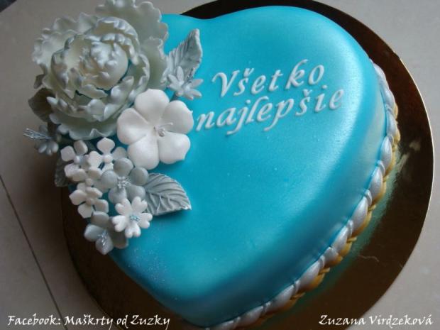 narodeninové srdiečko v modrom, torta, Narodeninové torty narodeninové srdiečko v modrom, torta, Narodeninové torty, Zuziv, 1